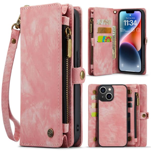 Solidenz Urban Wallet iPhone 13 hoesje - Roze