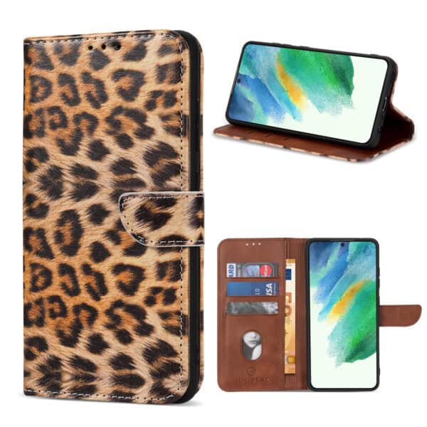 Solidenz bookcase Samsung S22 Plus - Luipaard