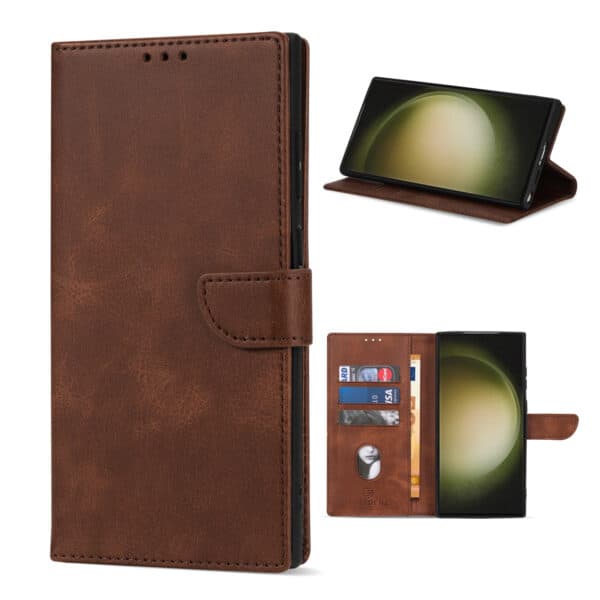 Solidenz bookcase Samsung S22 Ultra - Bruin