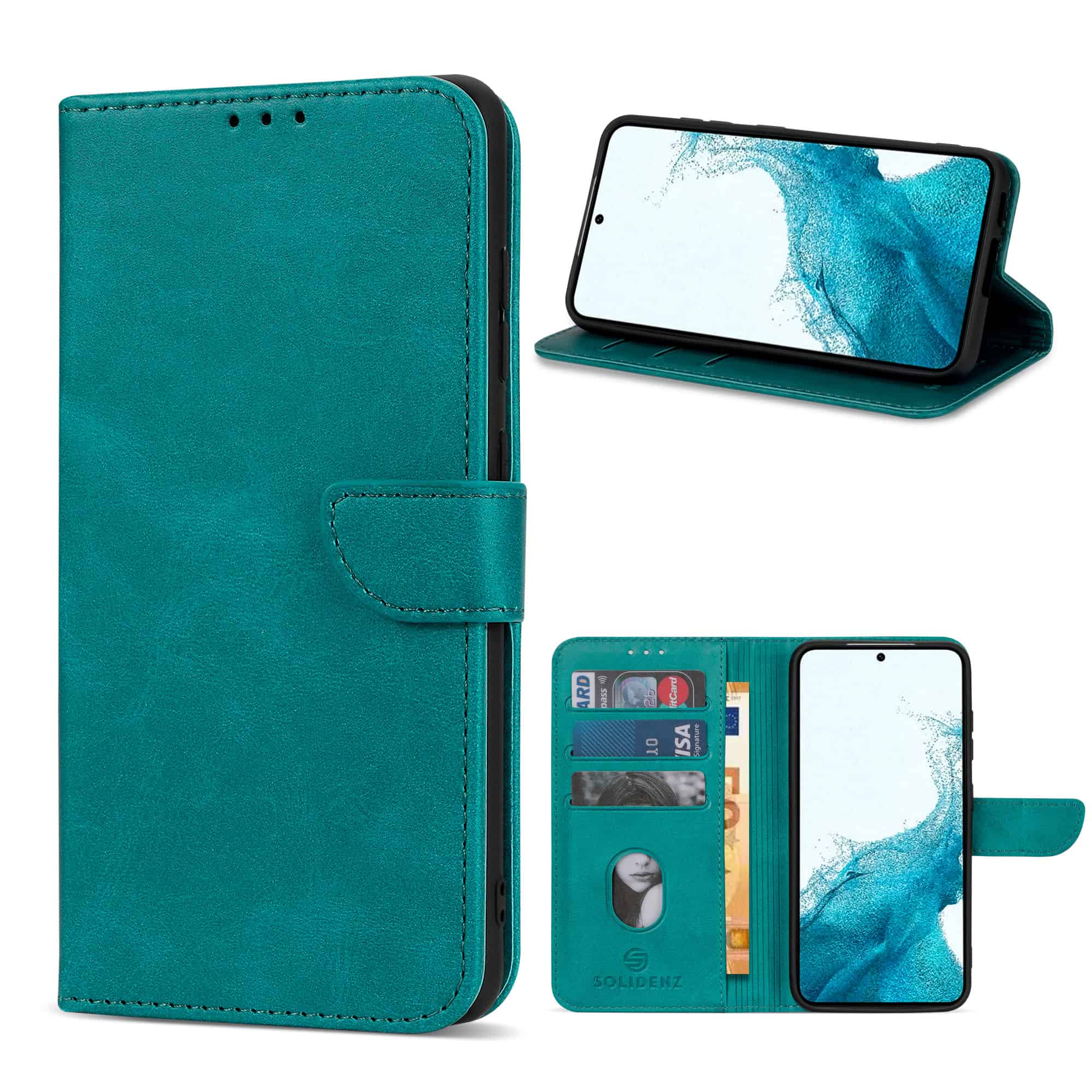 Solidenz bookcase Samsung S23 Plus - Blauw Main Image