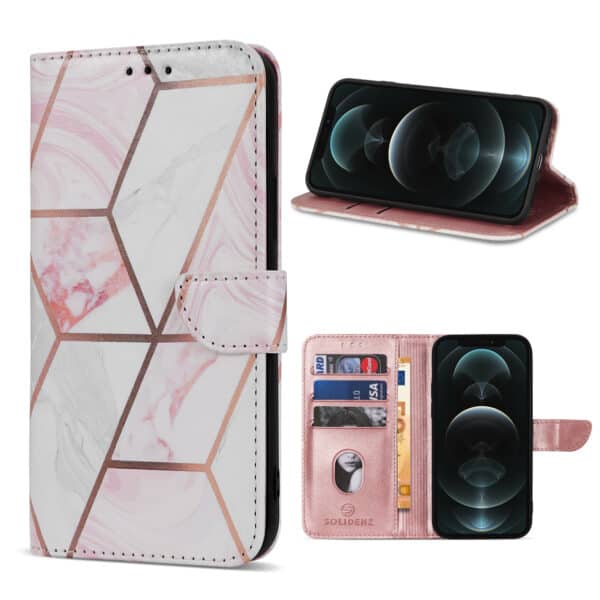 Solidenz bookcase iPhone 12 - iPhone 12 Pro - Marmer