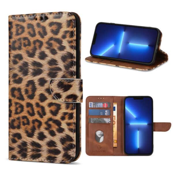 Solidenz bookcase iPhone 13 - Luipaard