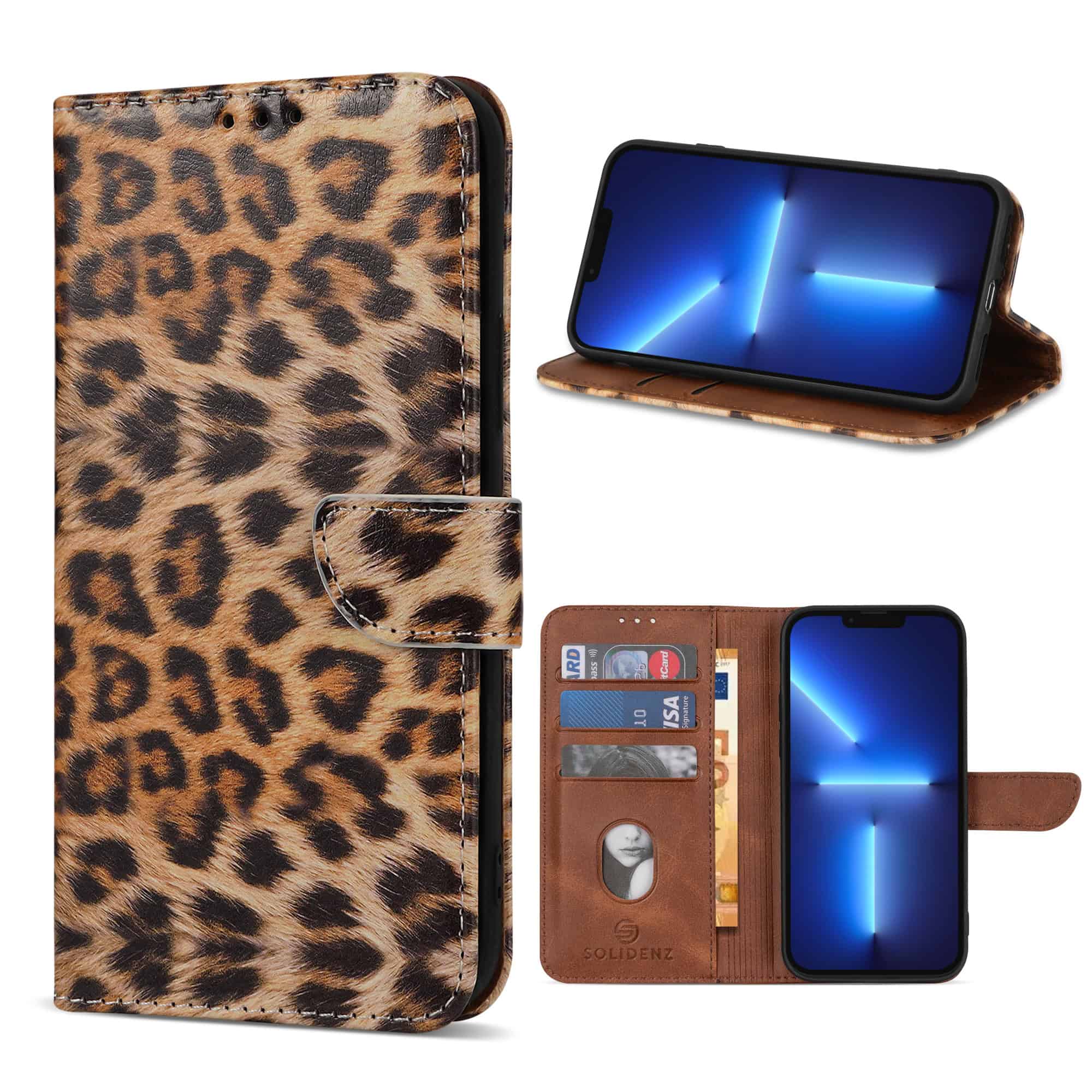 Solidenz bookcase iPhone 13 Pro Max - Luipaard Main Image