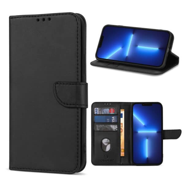 Solidenz bookcase iPhone 13 Pro Max - Zwart