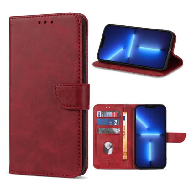 Solidenz bookcase iPhone 13 Pro - Rood