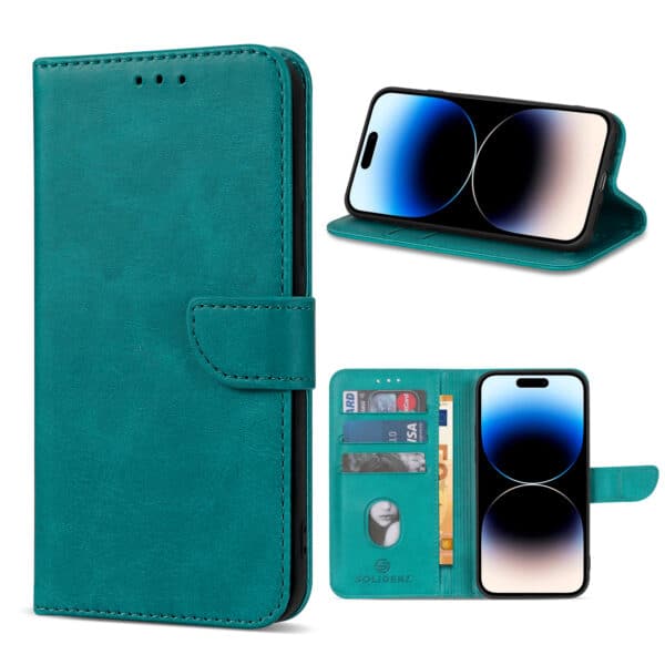 Solidenz bookcase iPhone 15 Pro Max - Blauw