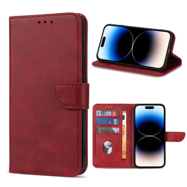 Solidenz bookcase iPhone 15 Pro Max - Rood