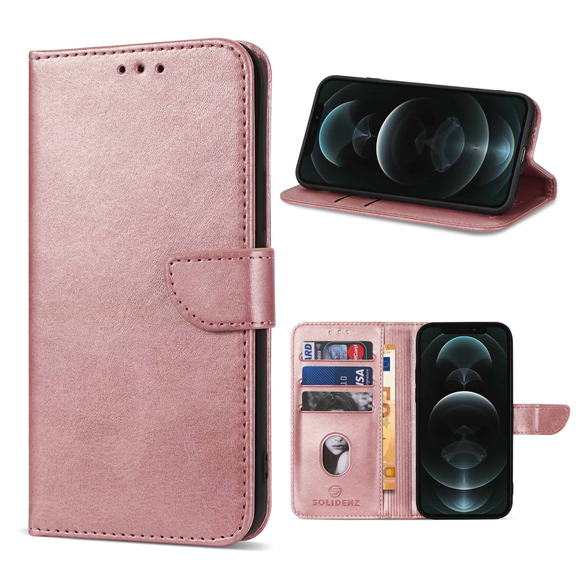 Solidenz bookcase iPhone 14 - Roségoud Main Image