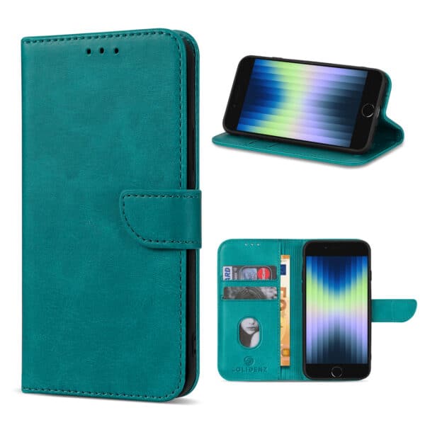 Solidenz bookcase iPhone SE (2022 / 2020)  - iPhone 8 en iPhone 7 - Blauw