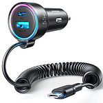 Joyroom 60W bedrade autolader met USB-C aansluiting in zwart Main Image