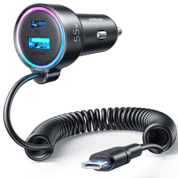 Joyroom 60W bedrade autolader met USB-C aansluiting in zwart
