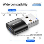 Joyroom USB 2.0 A naar USB-C Adapter 2-Pack - Zwart - 1