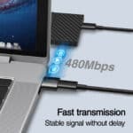 Joyroom USB 2.0 A naar USB-C Adapter 2-Pack - Zwart - 3