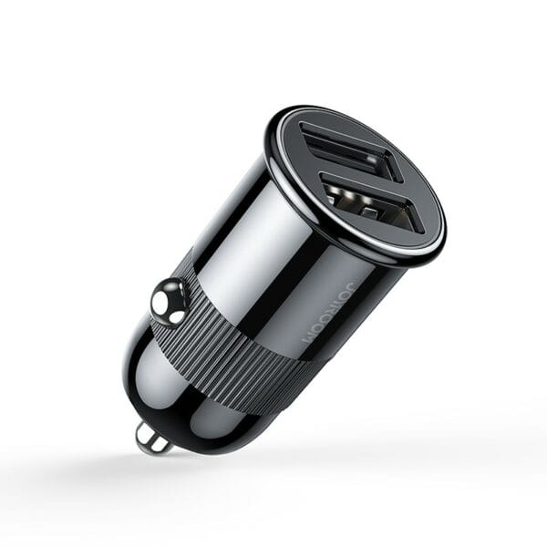 Joyroom autolader met 2x 3.1A USB-A snellaadpoorten - Zwart