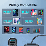 Joyroom autolader met 72W - USB-A en USB-C poorten - 6