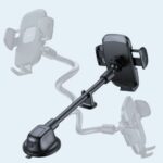 Joyroom telefoonhouder - voorruit en dashboard - zwart - verstelbaar - universeel - 2