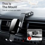 Joyroom universele telefoonhouder - dashboard - zwart - 3