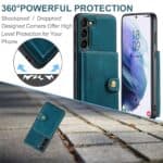 Samsung Galaxy A54 Magnetische backcover wallet hoesje - Blauw - 4