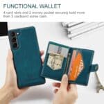 Samsung Galaxy A54 Magnetische backcover wallet hoesje - Blauw - 5