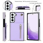 Solidenz Fashion Wallet hoesje met koord Samsung Galaxy S21 FE - Violet - 1