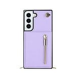 Solidenz Fashion Wallet hoesje met koord Samsung Galaxy S21 FE - Violet - 5