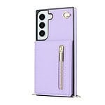 Solidenz Fashion Wallet hoesje met koord Samsung Galaxy S21 FE - Violet - 6
