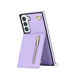Solidenz Fashion Wallet hoesje met koord Samsung Galaxy S21 FE - Violet - 8