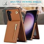 Solidenz Fashion Wallet hoesje met koord Samsung Galaxy S23 Plus - Bruin - 3
