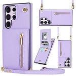 Solidenz Fashion Wallet hoesje met koord Samsung Galaxy S23 Ultra - Violet Main Image