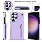Solidenz Fashion Wallet hoesje met koord Samsung Galaxy S23 Ultra - Violet - 1