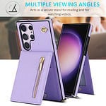 Solidenz Fashion Wallet hoesje met koord Samsung Galaxy S23 Ultra - Violet - 3