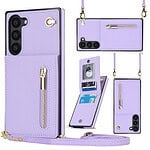 Solidenz Fashion Wallet hoesje met koord Samsung Galaxy S23 Plus - Violet Main Image
