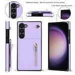 Solidenz Fashion Wallet hoesje met koord Samsung Galaxy S23 Plus - Violet - 1