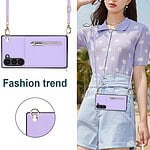 Solidenz Fashion Wallet hoesje met koord Samsung Galaxy S23 Plus - Violet - 2