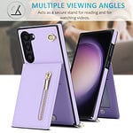 Solidenz Fashion Wallet hoesje met koord Samsung Galaxy S23 Plus - Violet - 3
