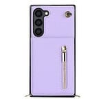 Solidenz Fashion Wallet hoesje met koord Samsung Galaxy S23 Plus - Violet - 5