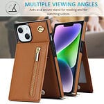 Solidenz Fashion Wallet hoesje met koord iPhone 14 - Bruin - 3