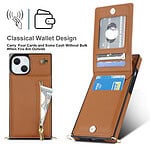 Solidenz Fashion Wallet hoesje met koord iPhone 14 - Bruin - 4
