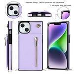 Solidenz Fashion Wallet hoesje met koord iPhone 15 - Violet - 1