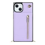 Solidenz Fashion Wallet hoesje met koord iPhone 15 - Violet - 5