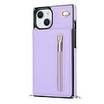 Solidenz Fashion Wallet hoesje met koord iPhone 15 - Violet - 6
