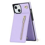 Solidenz Fashion Wallet hoesje met koord iPhone 15 - Violet - 8