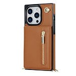 Solidenz Fashion Wallet hoesje met koord iPhone 15 Pro Max - Bruin - 9