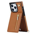 Solidenz Fashion Wallet hoesje met koord iPhone 15 Pro Max - Bruin - 10