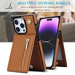 Solidenz Fashion Wallet hoesje met koord iPhone 15 Pro Max - Bruin - 3
