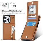 Solidenz Fashion Wallet hoesje met koord iPhone 15 Pro Max - Bruin - 4