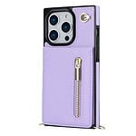 iPhone 15 Pro Max hoesje Solidenz Fashion Wallet met polskoord violet - 9