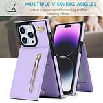 iPhone 15 Pro Max hoesje Solidenz Fashion Wallet met polskoord violet - 3