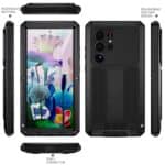 Stofdicht metalen hoes Samsung Galaxy S23 Ultra - Zwart - 1
