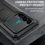 Stofdicht metalen hoes Samsung Galaxy S23 Ultra - Zwart - 4